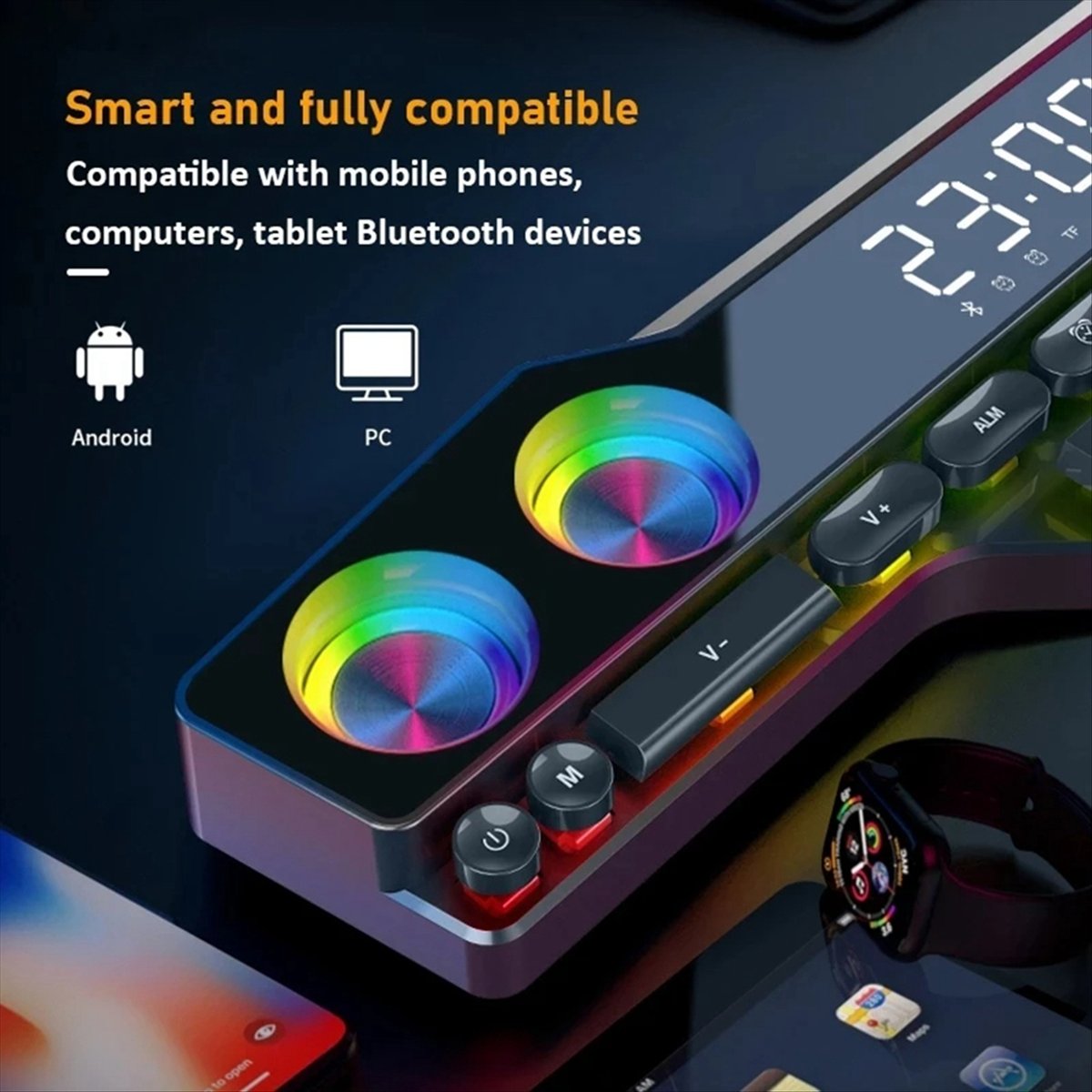 Gaming Home Accessories - DTC5 V18 Dazzle Colour Speakers Home