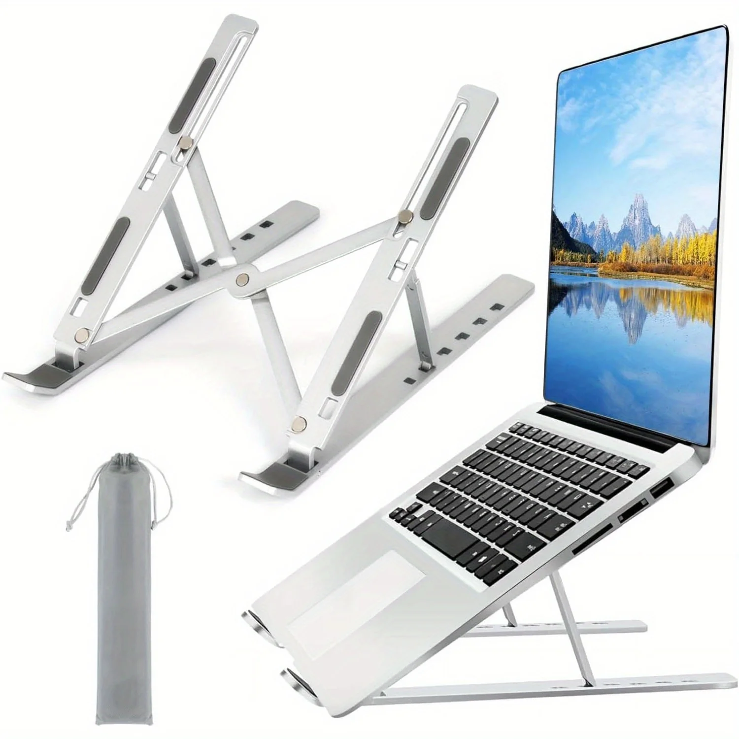 Gaming Accessories Pink - Adjustable Aluminum Laptop Stand - 6-Level