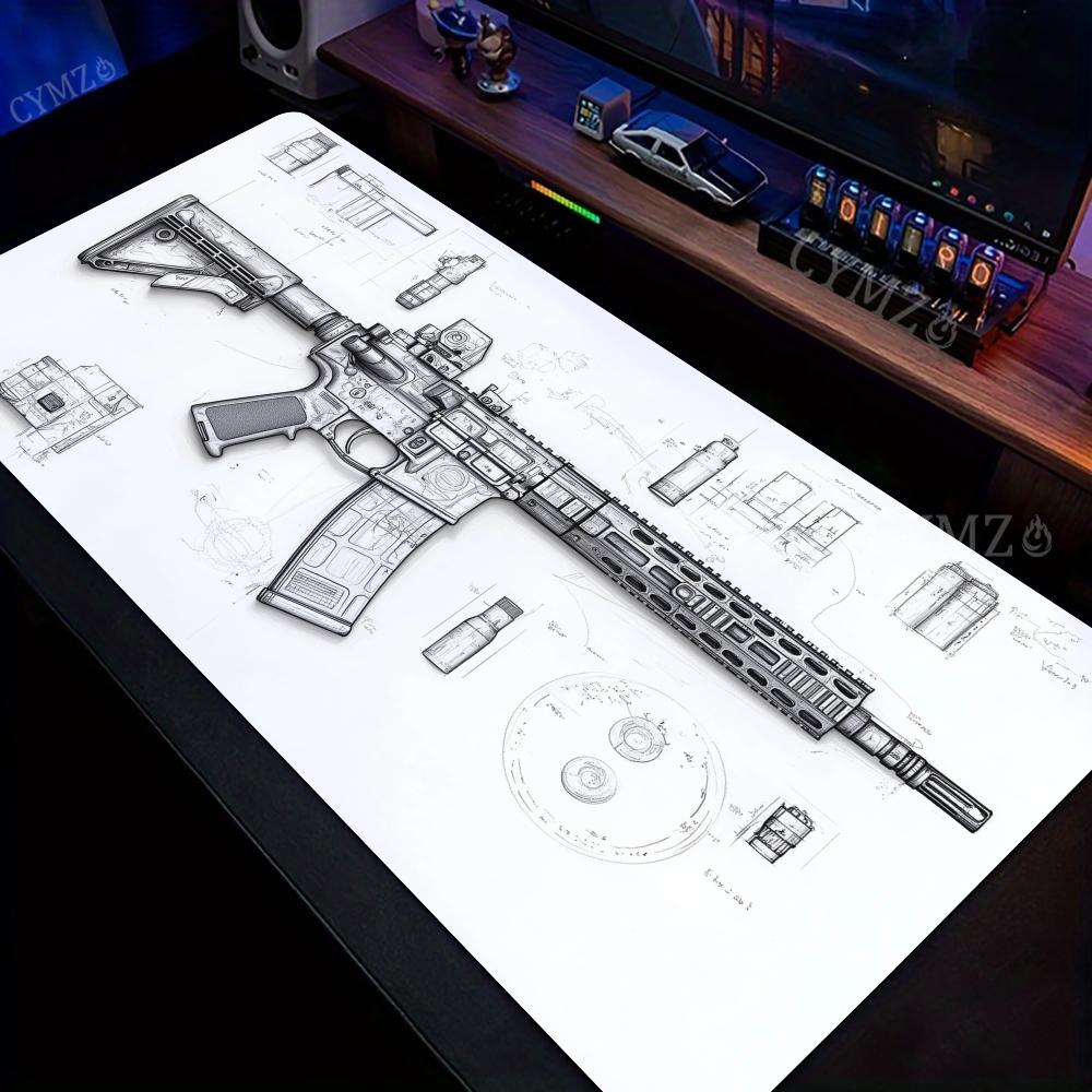 AR Rifle and Parts Drawings La - Gaming Accessories Drawing review and price