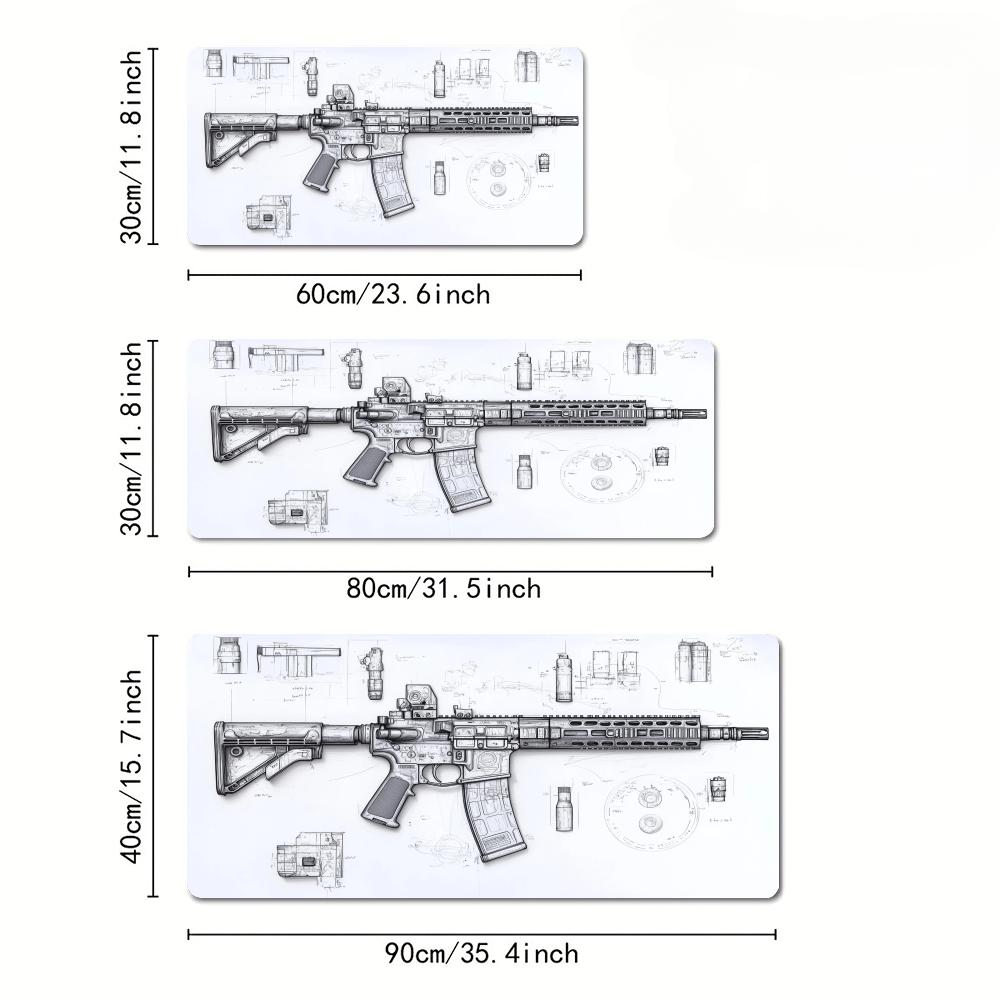 AR Rifle and Parts Drawings La - Gaming Accessories Drawing review and price