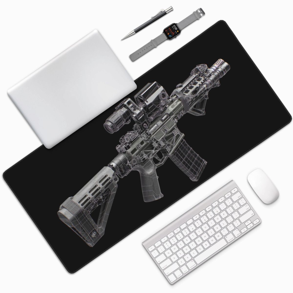 Large Mouse Pad Gun Mechanical - Gaming Accessories Drawing review and price