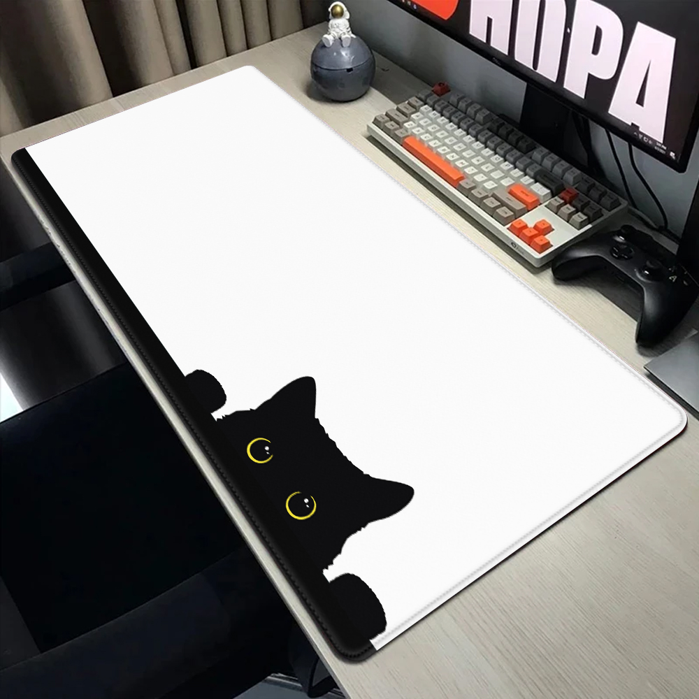 Funny black cat Mouse Pads Cut - Gaming Accessories Companies review and price