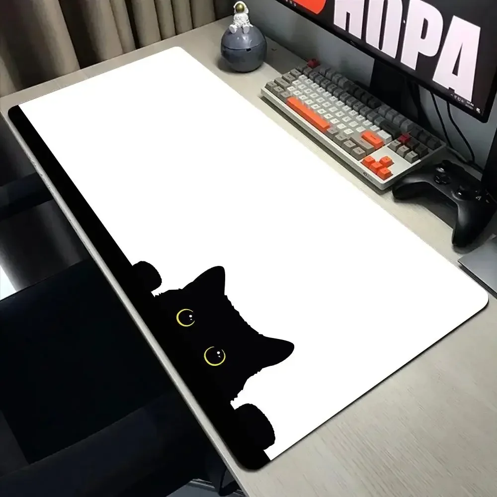 Funny black cat Mouse Pads Cut - Gaming Accessories Companies review and price