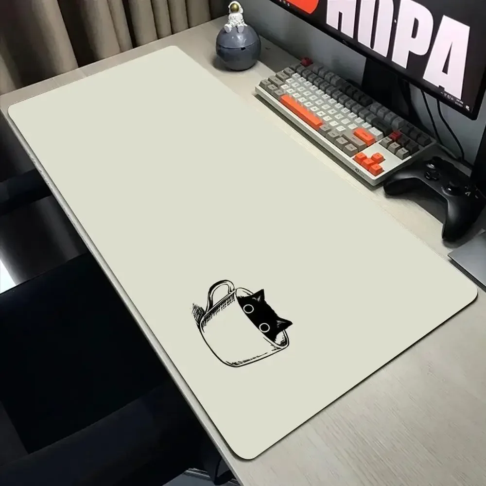 Funny black cat Mouse Pads Cut - Gaming Accessories Companies review and price