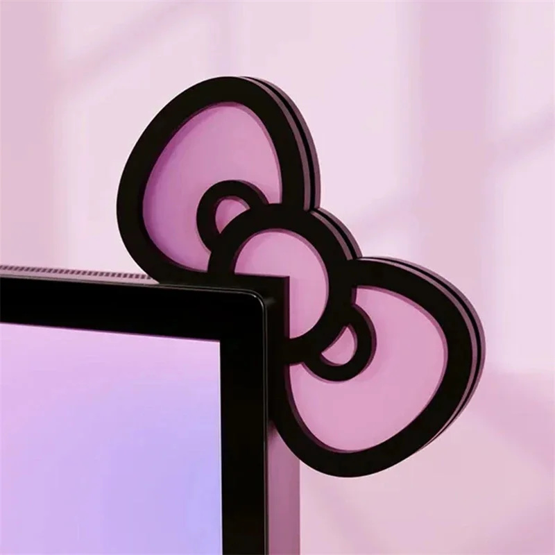Kawaii Pink Acrylic Bow Monito - Gaming Home Accessories review and price