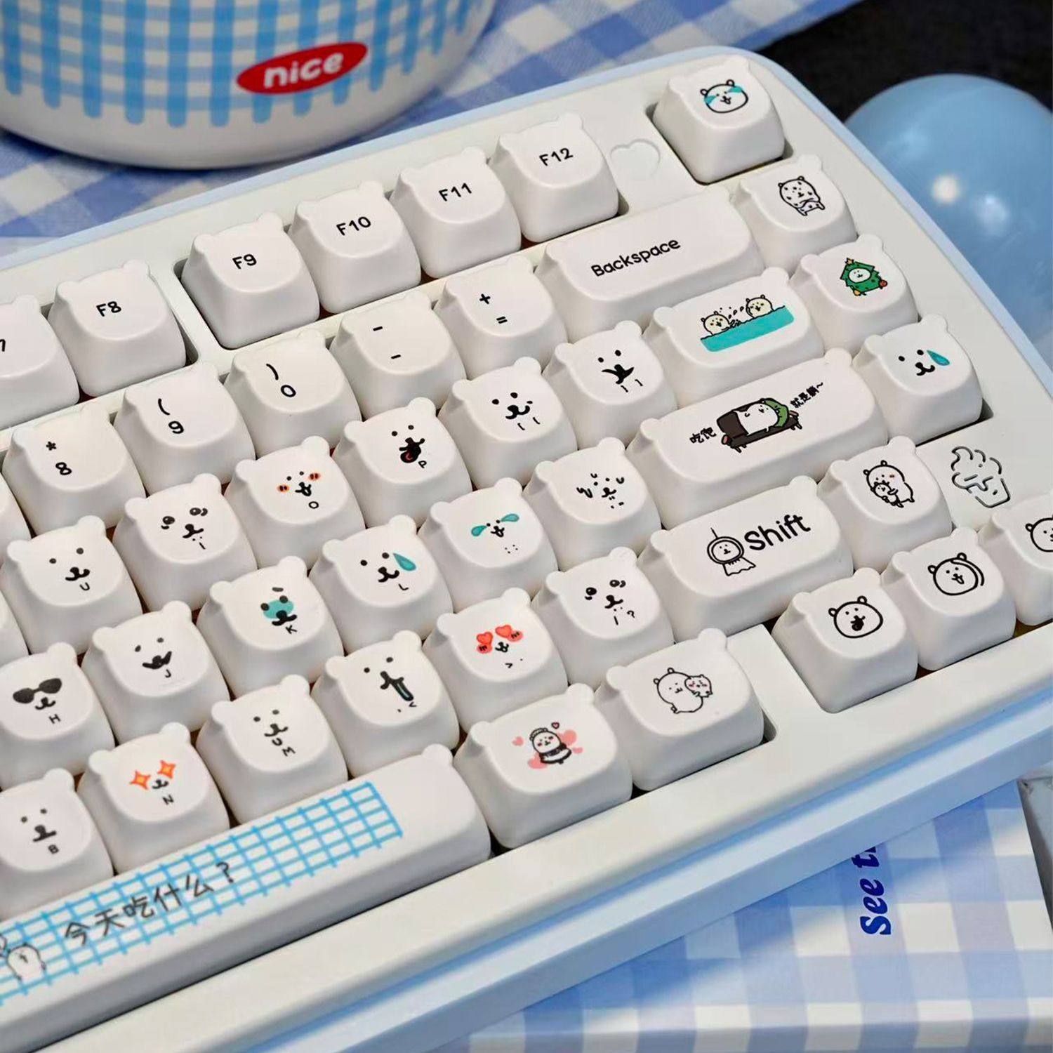 Kawaii Cartoon Joke Bear PBT K - Gaming Accessories Japan review and price