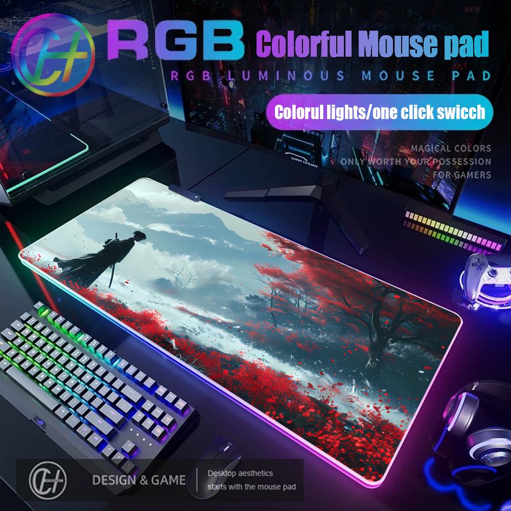 RGB Samurai Warrior Mouse Pad  - Gaming Accessories Companies review and price