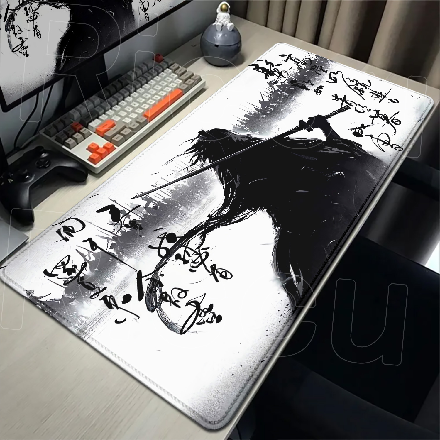 Samurai Warrior black and whit - Gaming Accessories Drawing review and price
