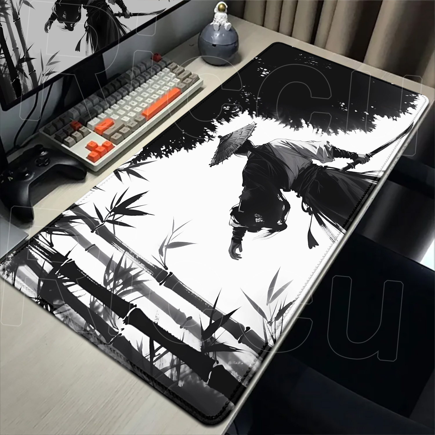 Samurai Warrior black and whit - Gaming Accessories Drawing review and price